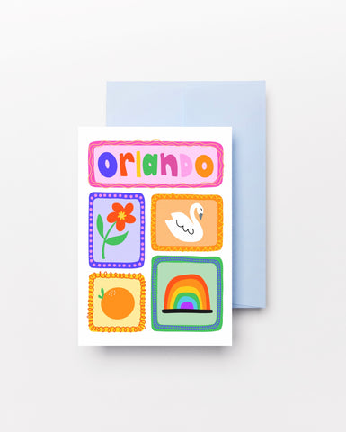 4-Pack "Orlando, Florida" Greeting Cards