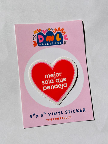 "Mejor Sola" Sticker